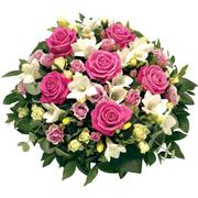 Pink Rose and White Posy