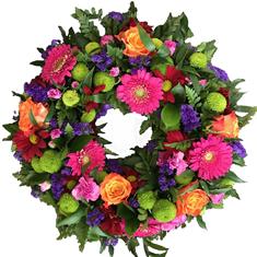 Vibrant Funeral Wreath