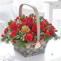 Christmas Flower Basket