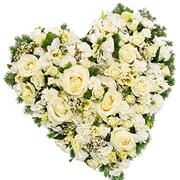White Rose Heart (other colours available)