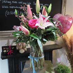 Mothers Day Lily &amp; Rose Vase
