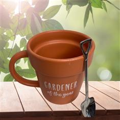 Plant Pot Mug With Shovel Spoon