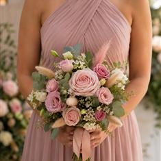 Pink Boho Bridesmaid Bouquet 